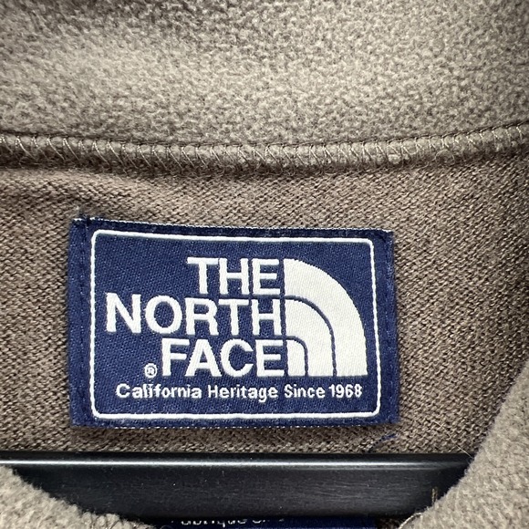 The North Face Sweater Men's Sz XL Brown 1/4 Zip Wool Pullover Long Sleeve - Picture 4 of 10